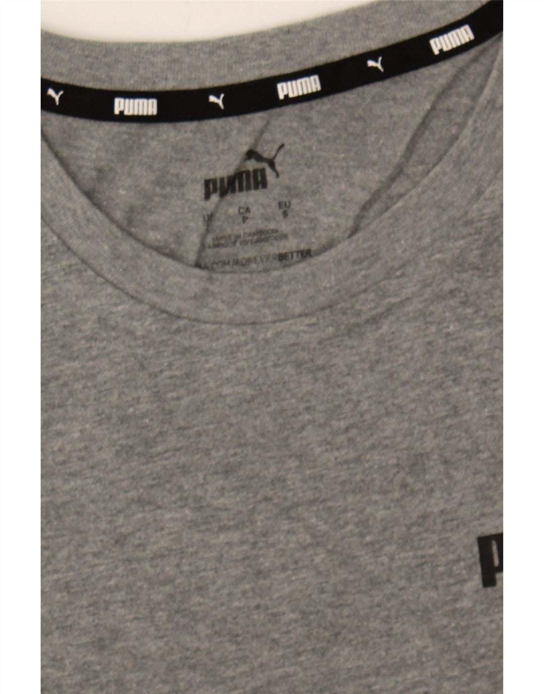 PUMA Mens Graphic T-Shirt Top Small Grey Flecked Cotton Vintage Puma and Second-Hand Puma from Messina Hembry 