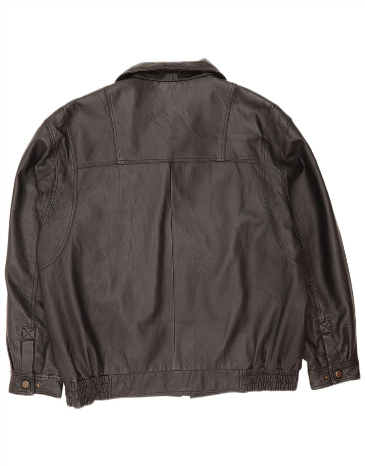 Morena Chaqueta de cuero para hombre ES 42 XL Cuero negro