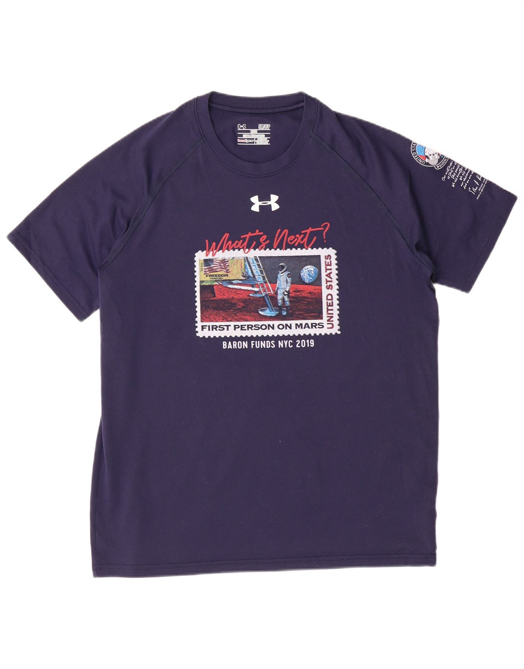 UNDER ARMOUR Camiseta holgada con gráfico para hombre Top Small Azul marino Poliéster