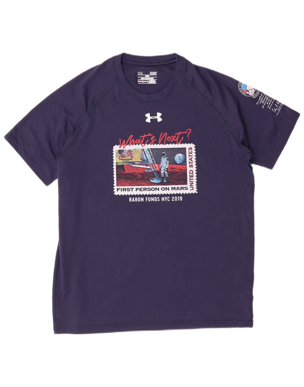 UNDER ARMOUR Camiseta holgada con gráfico para hombre Top Small Azul marino Poliéster