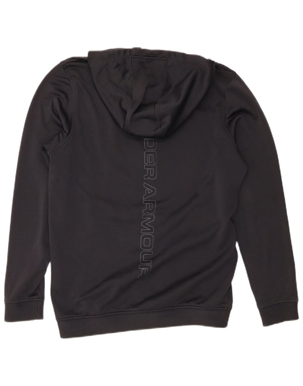 Under Armour Cold Gear Graphic Zip Sudadera con capucha para hombre, talla pequeña, color negro