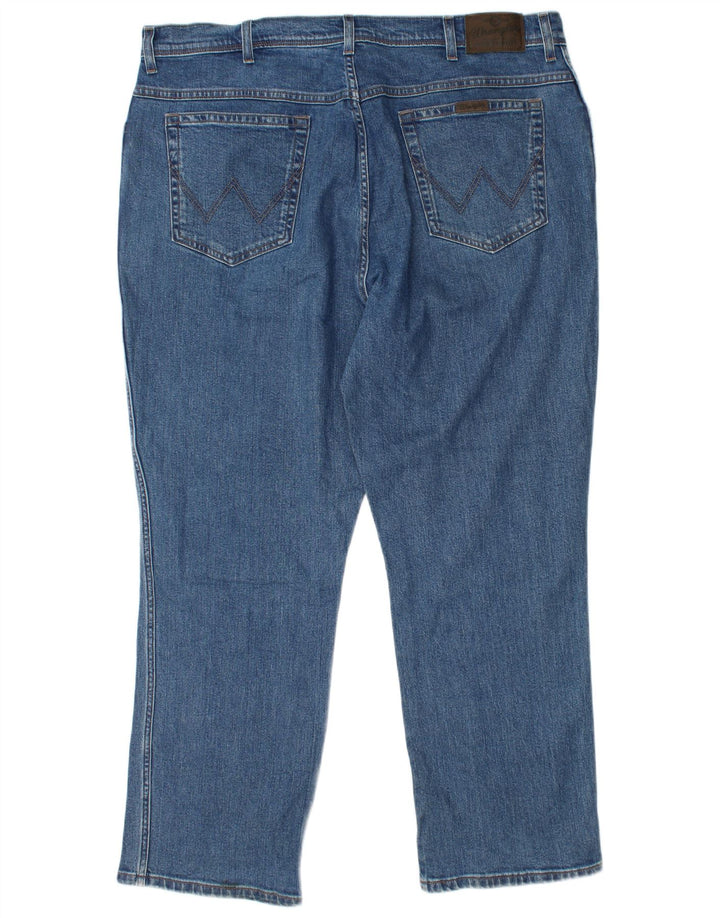 WRANGLER Vaqueros rectos de corte regular para hombre W42 L30 Algodón azul