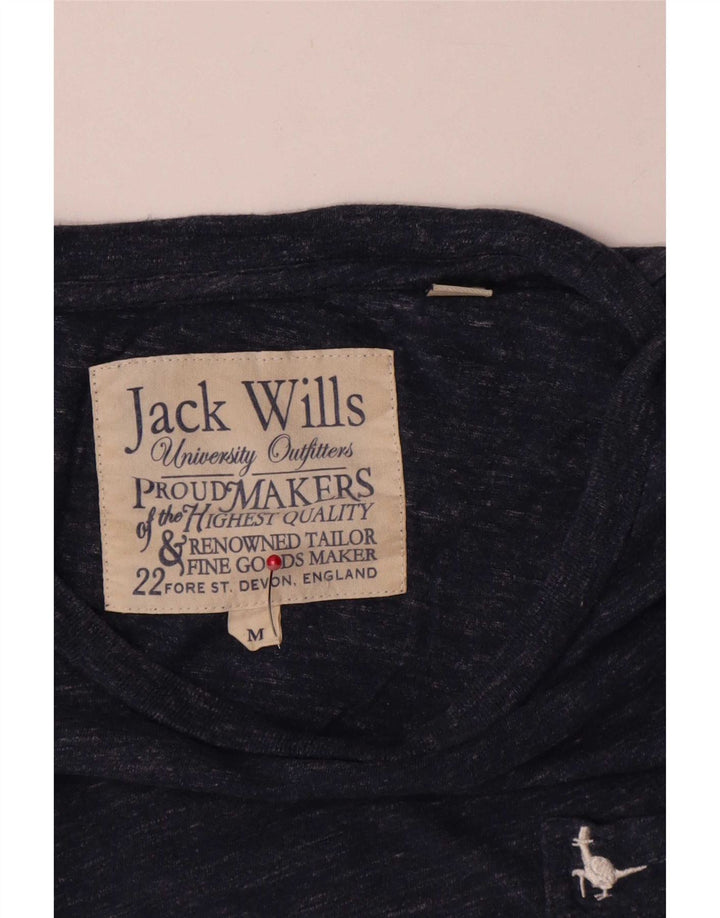 Camiseta Jack Wills para hombre Top mediano de algodón moteado en azul marino
