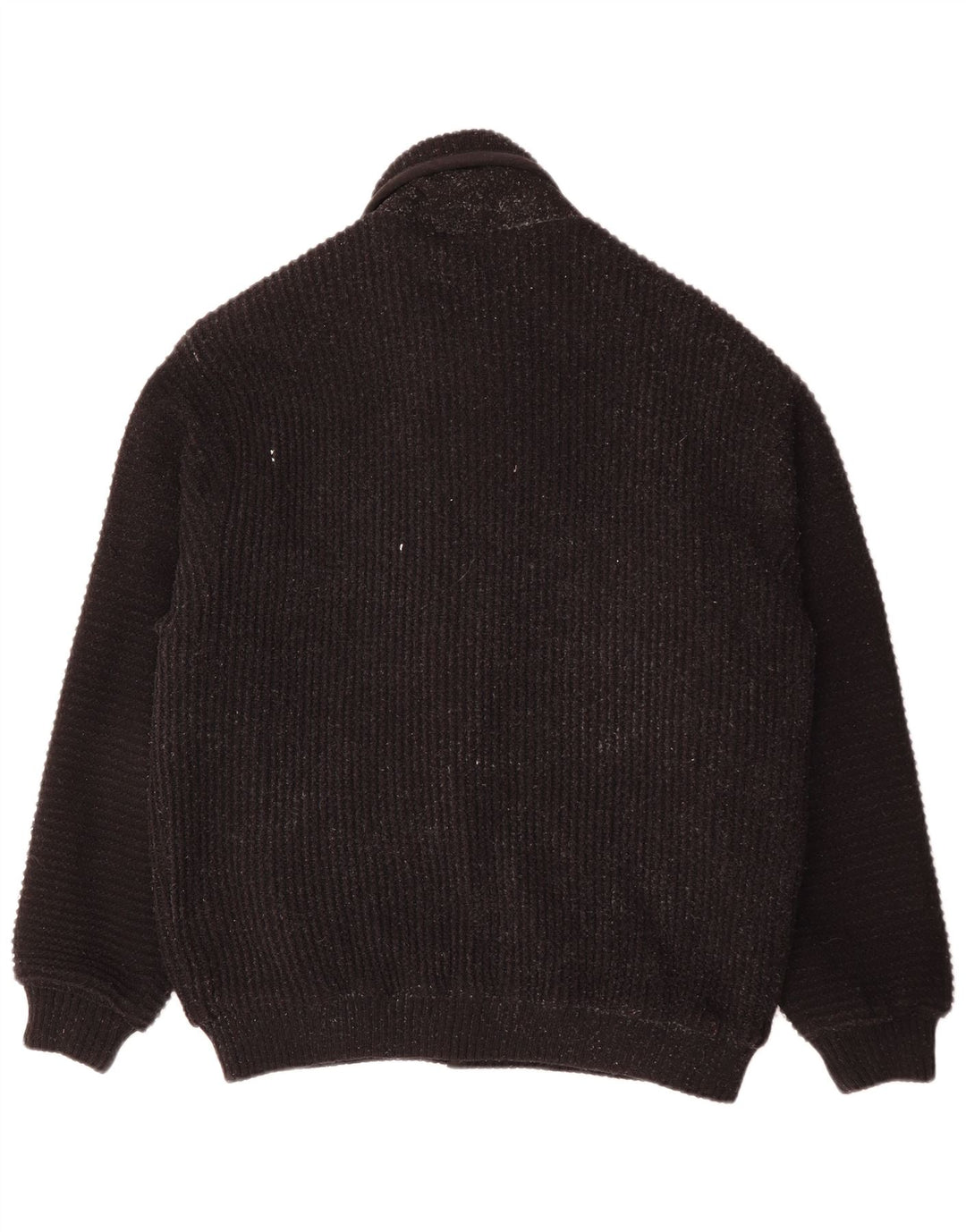 Canda - Cárdigan para hombre, talla grande, color negro, a rayas