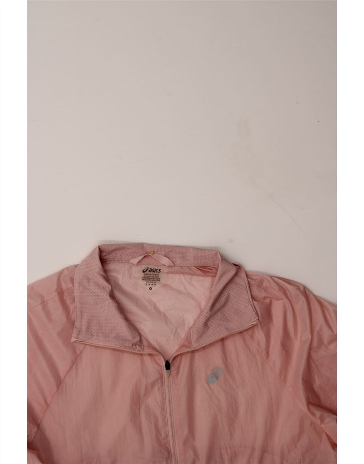 ASICS Womens Rain Jacket UK 14 Medium Pink Nylon Vintage Asics and Second-Hand Asics from Messina Hembry 