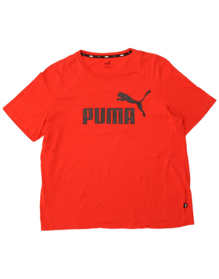 PUMA Camiseta gráfica para hombre Top XL Algodón rojo