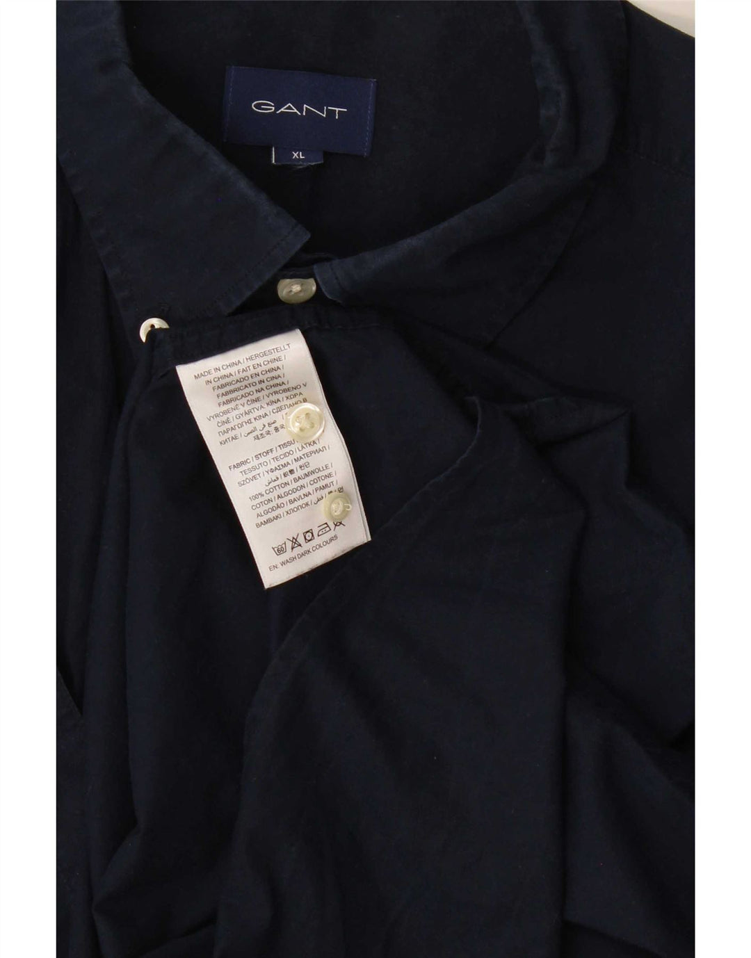 Gant Camisa Regular Hombre XL Azul Marino Algodón