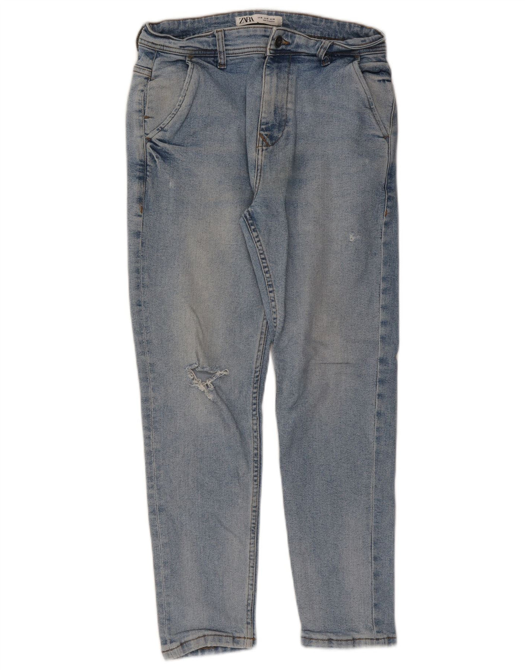 ZARA Vaqueros cónicos para hombre EU 38 Small W30 L26 Azul