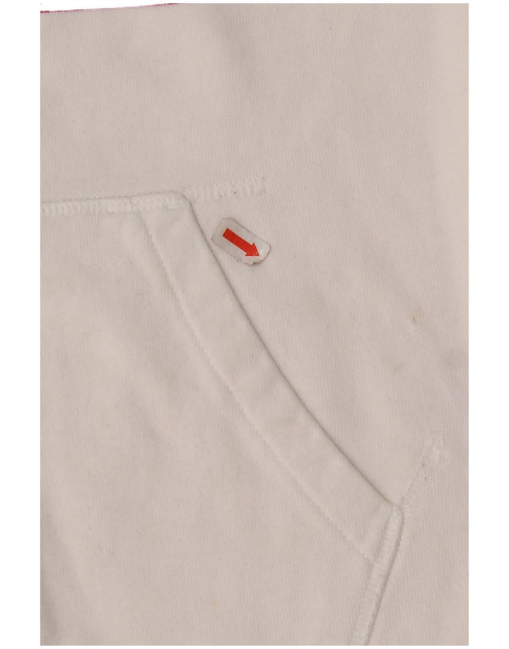 LEVI'S Jersey con capucha gráfico para mujer Reino Unido 14 Algodón blanco mediano