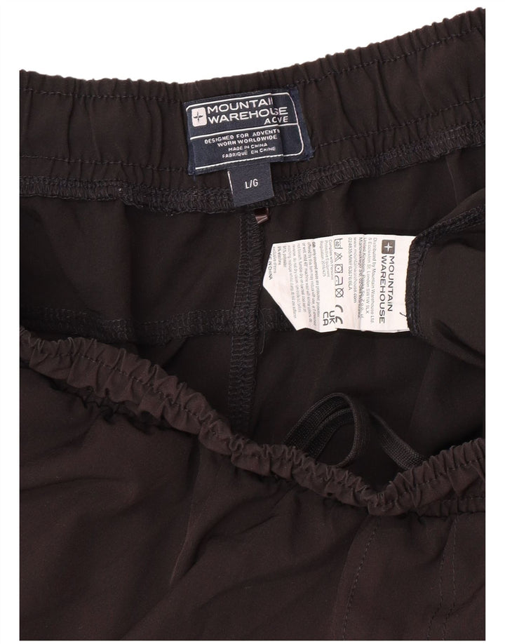 Pantalones cortos deportivos de corte regular para hombre de Mountain Warehouse Poliéster negro grande