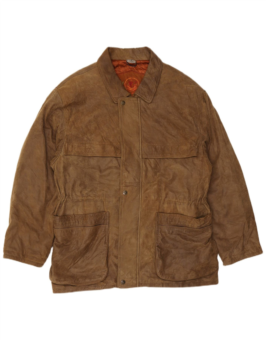 Essebi Chaqueta de cuero para hombre IT 54 2XL Cuero marrón