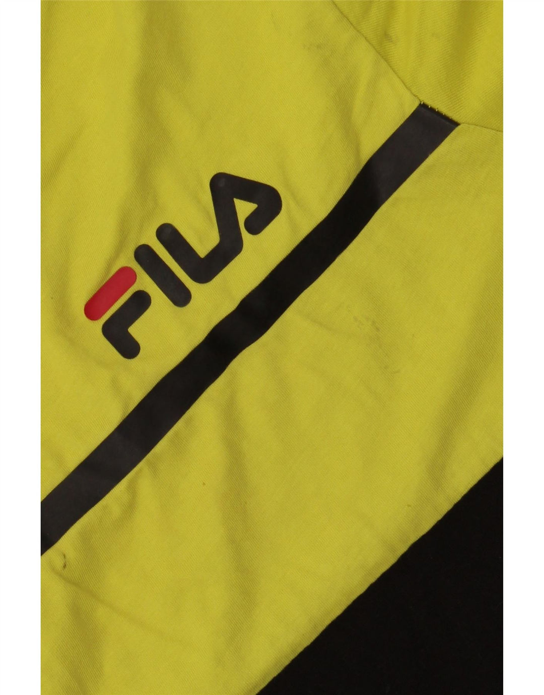 FILA Camiseta gráfica para hombre Top XL Algodón color block negro