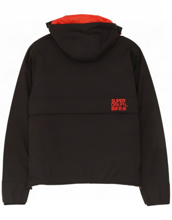 Chaqueta impermeable con capucha y gráfico Superdry The Windcagoule para hombre UK 40 Large Black