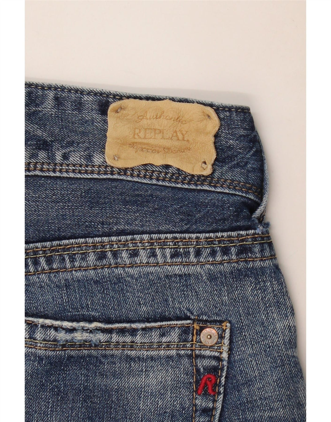 REPLAY Vaqueros de pierna ancha para mujer W32 L31 Azul