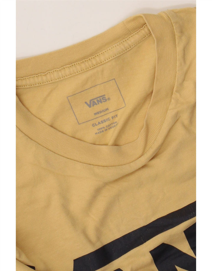 VANS Camiseta gráfica de ajuste clásico para hombre Top de algodón amarillo medio