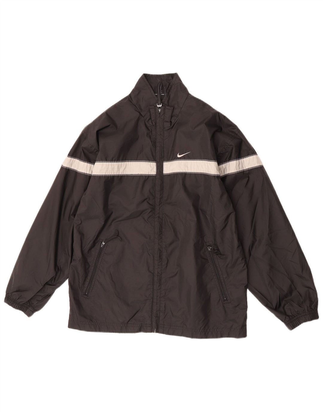 Nike Chubasquero para niños 14-15 años Grande Negro Colorblock Poliéster