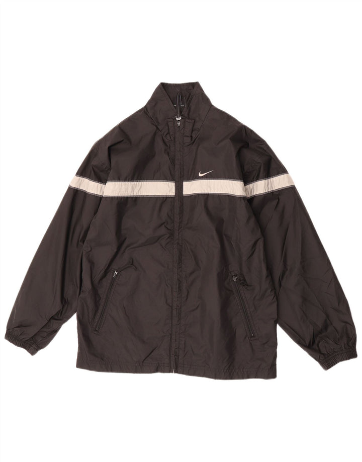 Nike Chubasquero para niños 14-15 años Grande Negro Colorblock Poliéster