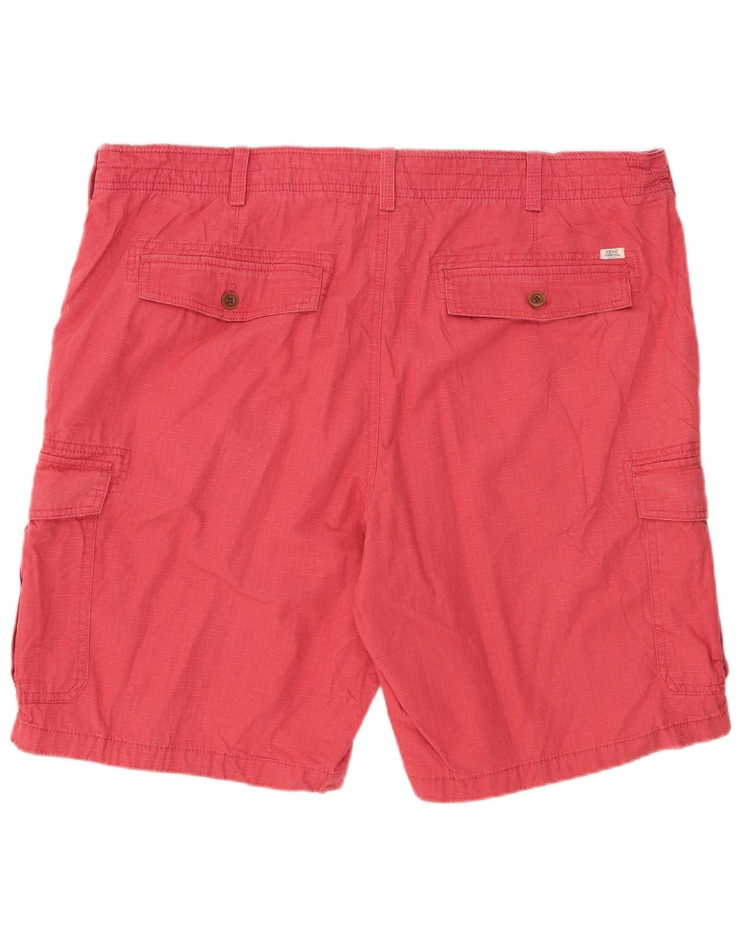 IZOD Pantalones cortos cargo de agua salada para hombre W42 2XL Algodón a cuadros rosa