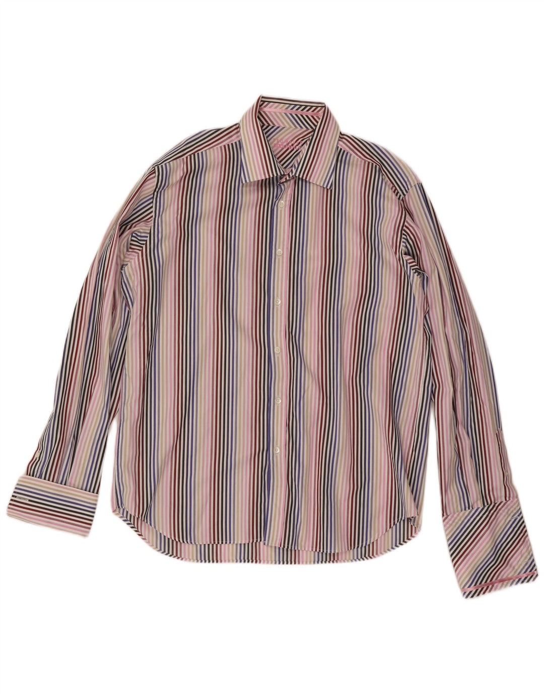 Ted Baker Camisa formal para hombre Talla 17 1/2 XL Algodón a rayas multicolor