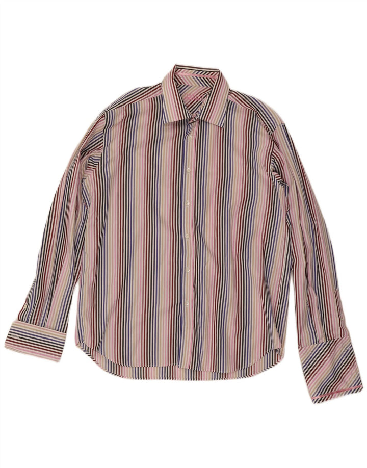 Ted Baker Camisa formal para hombre Talla 17 1/2 XL Algodón a rayas multicolor