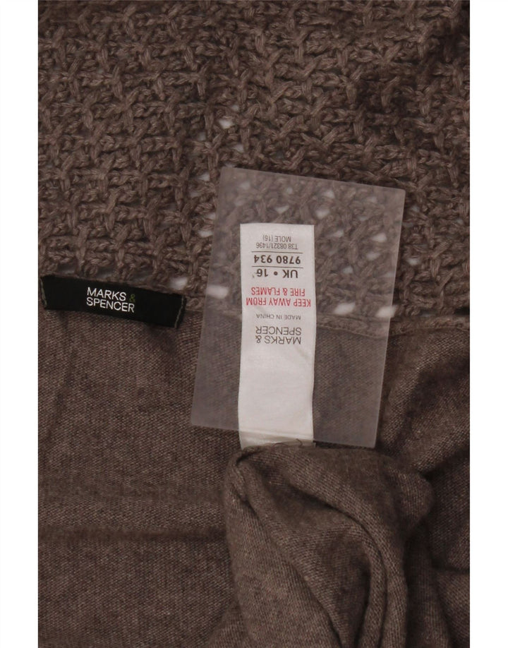 MARKS & SPENCER Suéter tipo cárdigan asimétrico para mujer Reino Unido 46 Gris grande