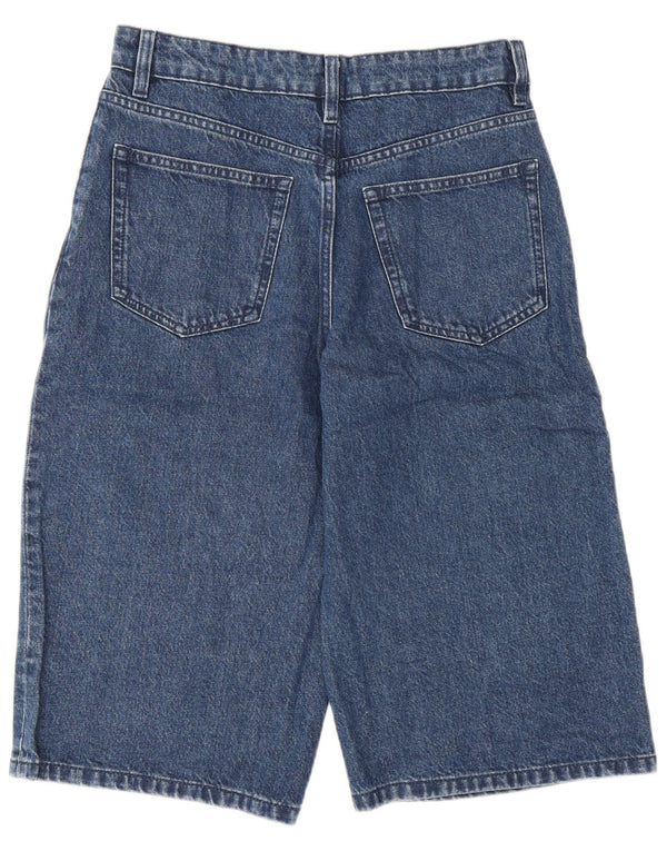 Zara Bermudas de mezclilla de cintura alta y ajuste relajado para mujer EU 34 2XS W24 Azul