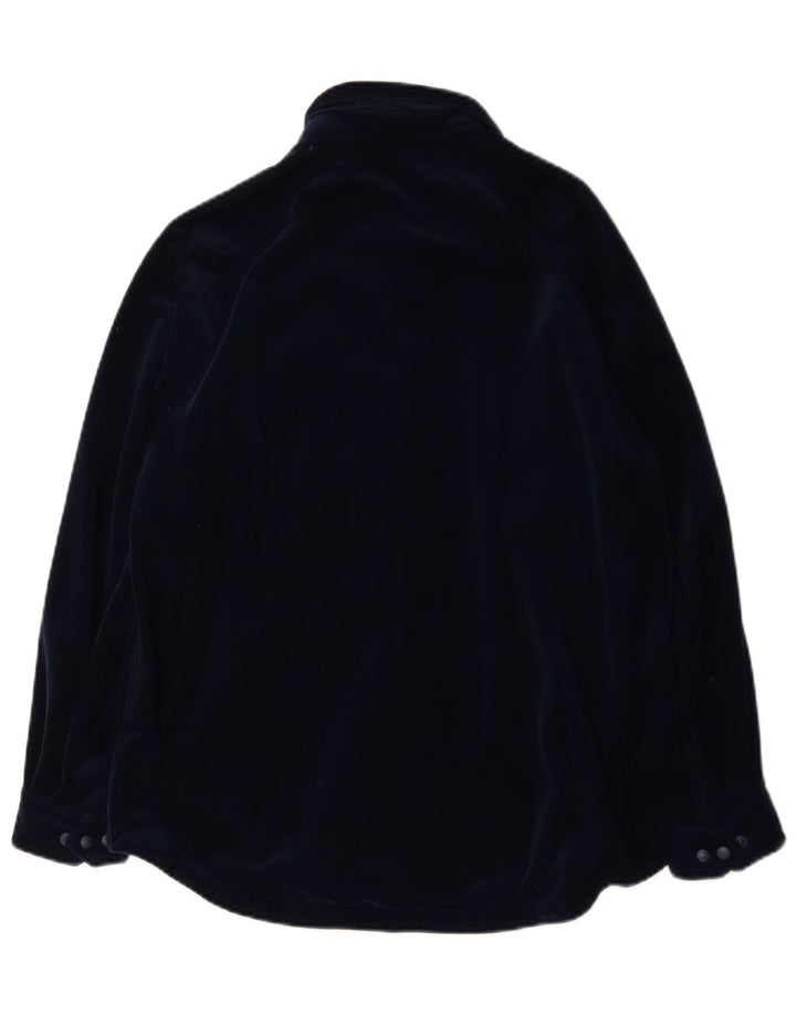 Paramo Camisa Sobrecamisa De Terciopelo Extragrande para Mujer UK 10 Small Azul Marino