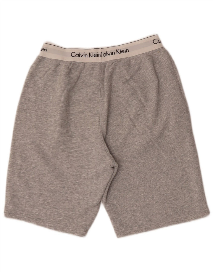 Calvin Klein Pantalones cortos deportivos gráficos para hombre de algodón gris pequeño