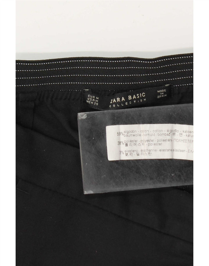 Zara Mujer Pantalón Chino Slim Medium W29 L28 Algodón Negro