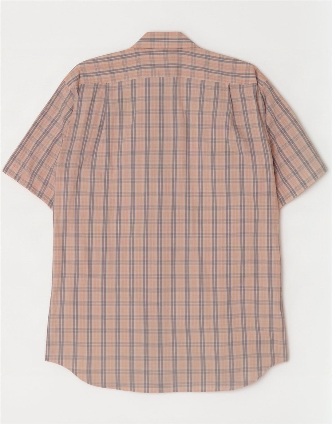 Hugo Boss Camisa de manga corta para hombre Talla 16 1/2 42 Cuadros multicolores grandes