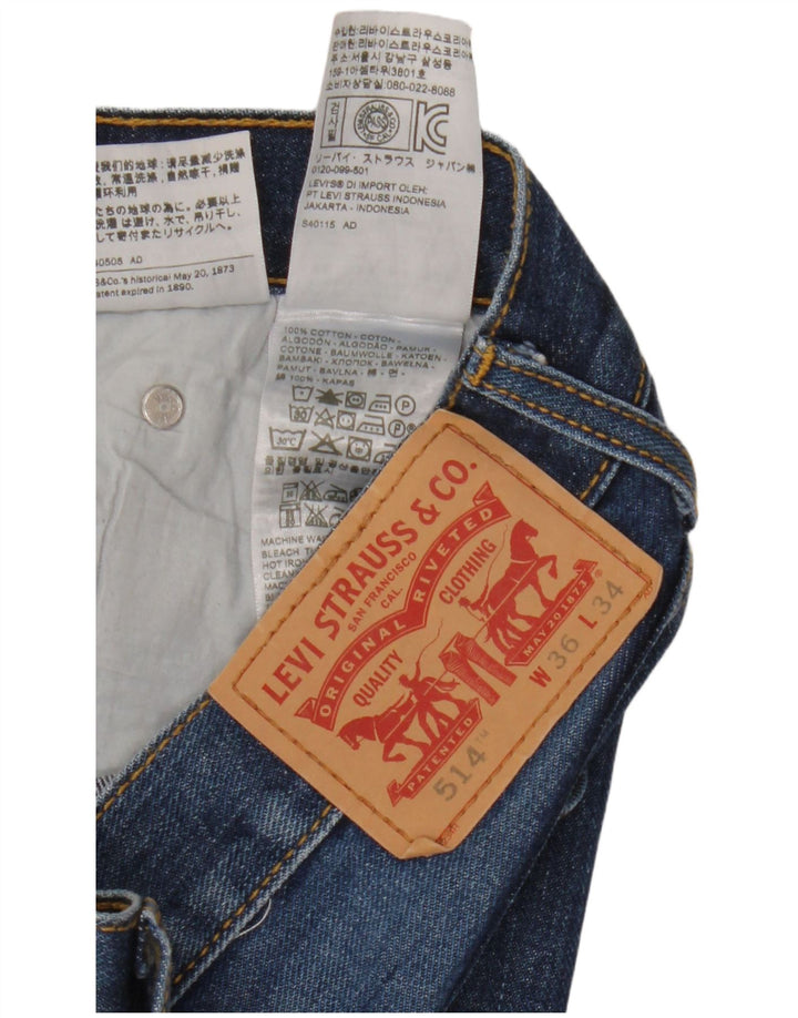 Levi's Vaqueros rectos 514 para hombre W36 L34 Algodón azul