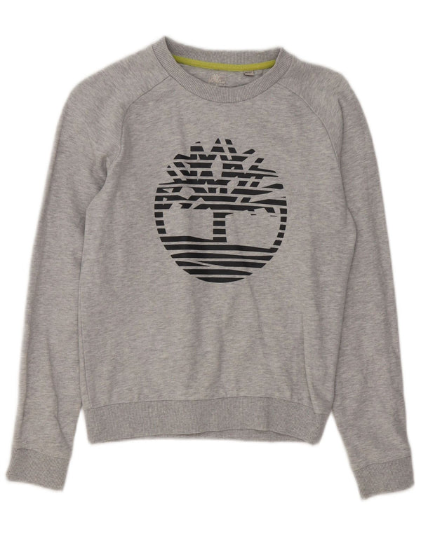 Timberland Sudadera gráfica para niños 11-12 años XS Gris Moteado