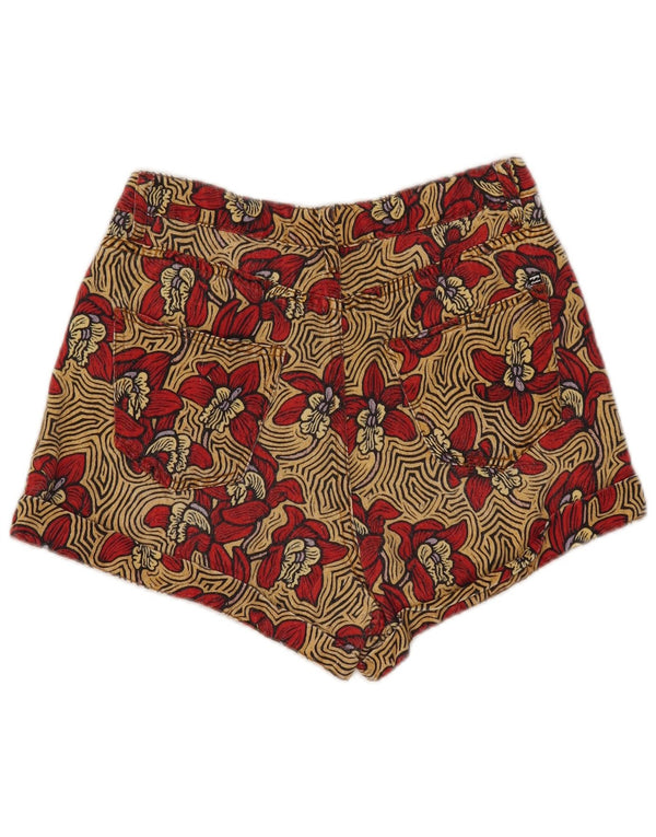 Billabong Shorts Casuales Para Mujer W28 Medium Algodón Floral Multicolor