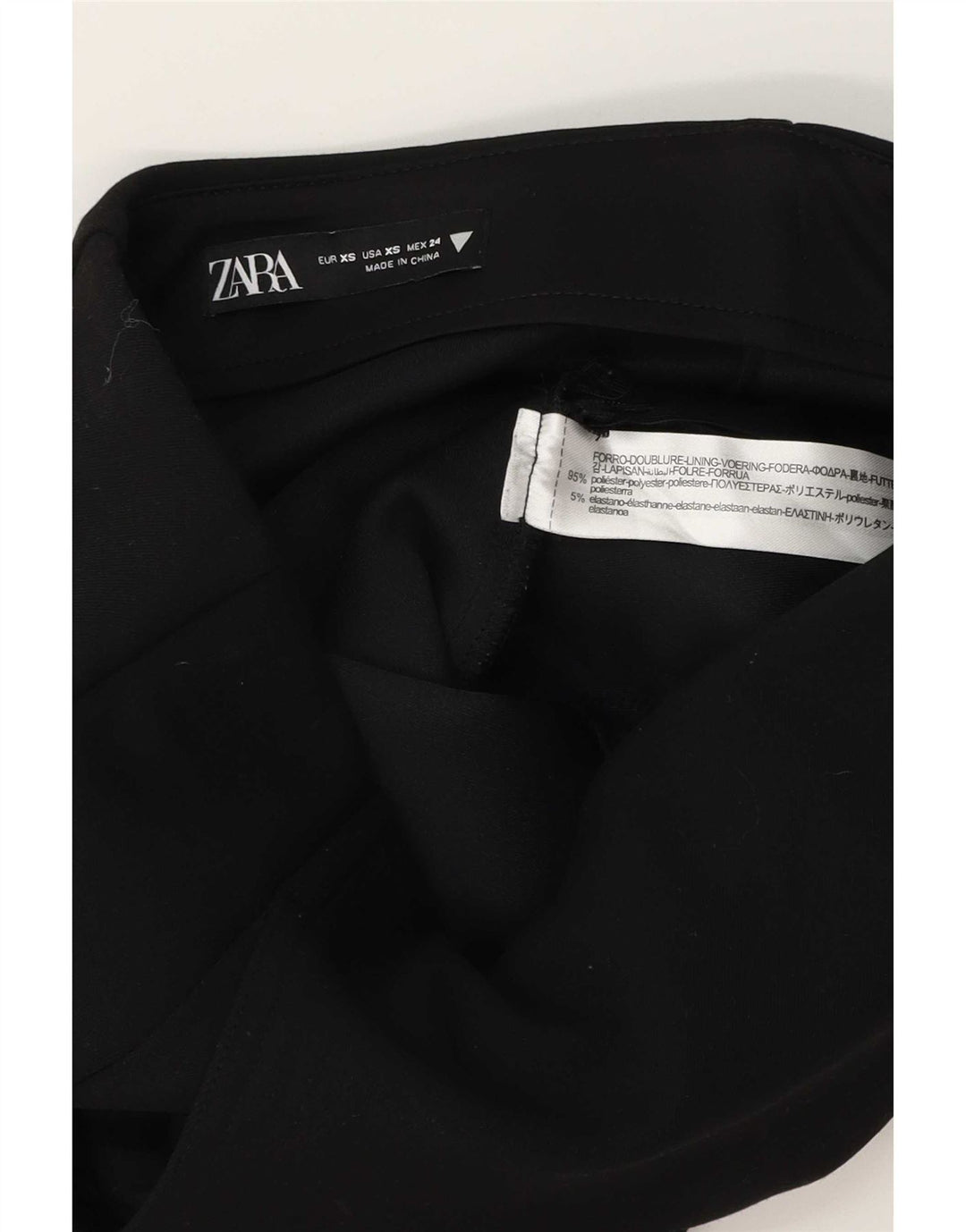 Zara Mujer Mini Falda XS W24 Negro Poliéster