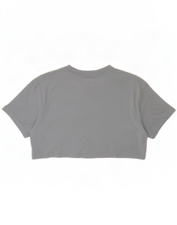 Calvin Klein Jeans Camiseta corta con gráfico para mujer Top UK 10 Small Grey