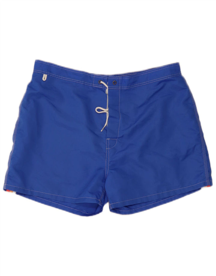 Sundek Bañador para hombre, talla grande, nailon azul