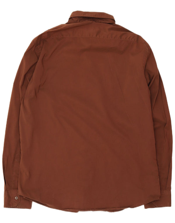 Camisa Trussardi Hombre XL Algodón Marrón