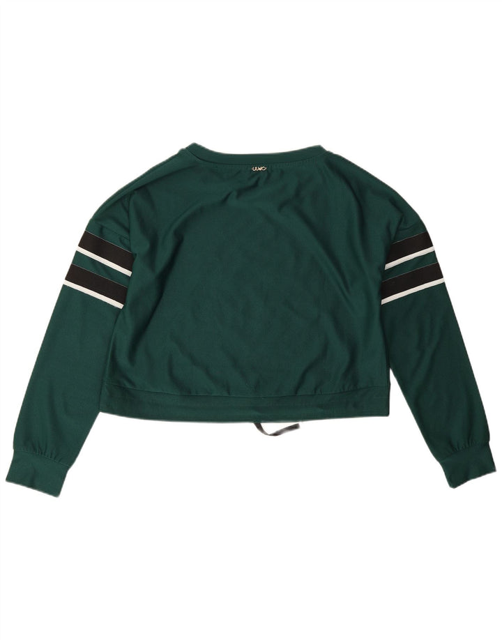 Liu Jo Mujer Oversize Graphic Sudadera Jumper UK 10 Small Verde