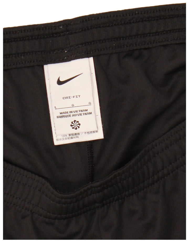 Nike Pantalones cortos deportivos para mujer UK 46 Grande Negro Colorblock Poliéster