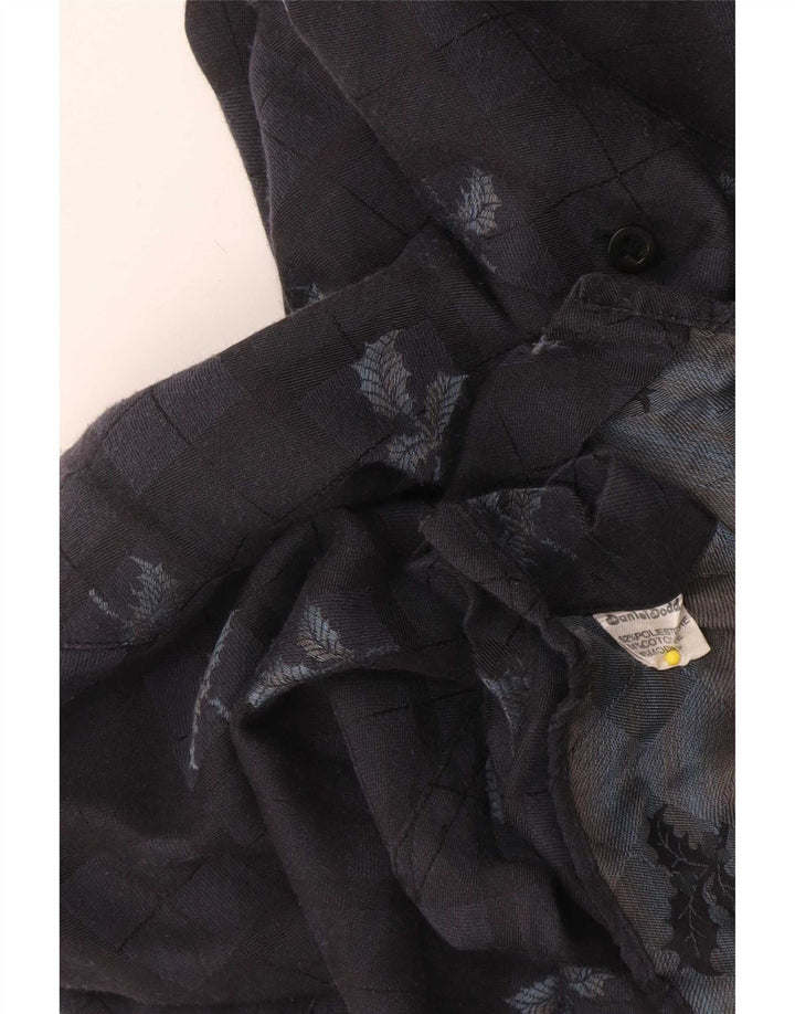 Daniel Dodd Camisa Hombre XL Azul Marino Cuadros Poliéster
