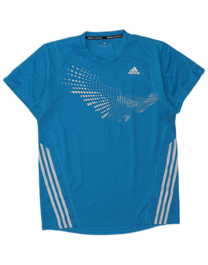 Camiseta Adidas Hombre Top Poliéster Manchado Azul Medio
