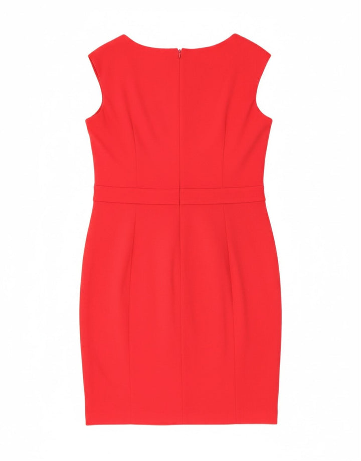 CALVIN KLEIN Womens Sleeveless Sheath Dress US 12 Large Red