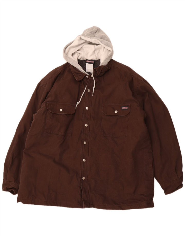 DICKIES Chaqueta bomber con capucha para hombre UK 36 Small Brown Colorblock