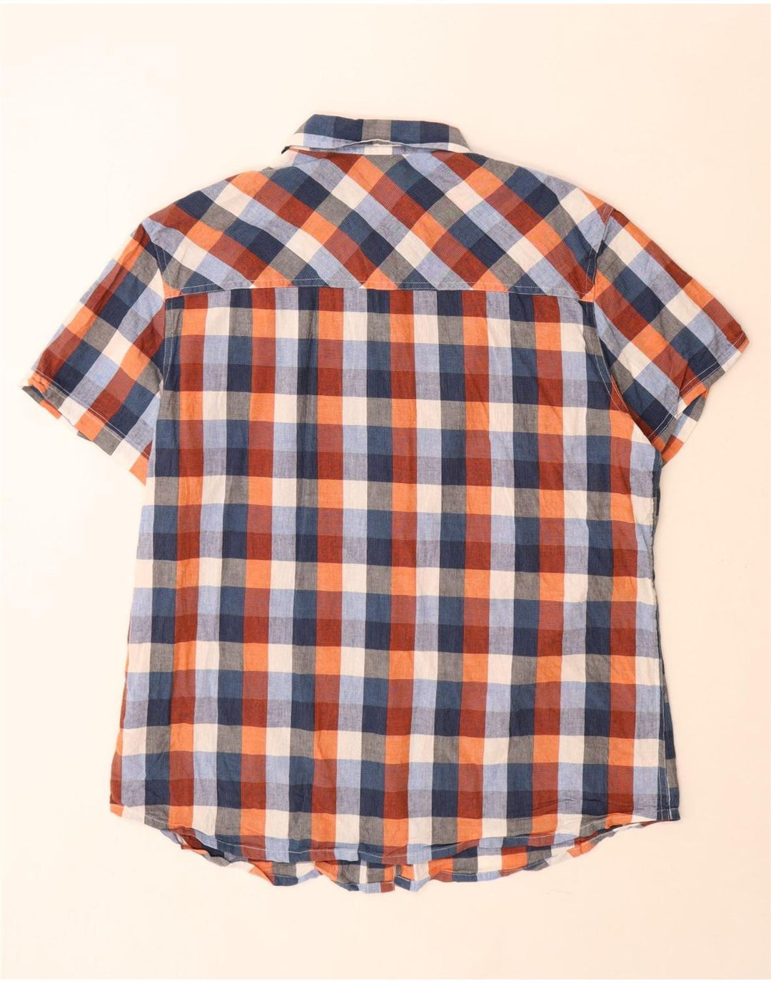Camisa de manga corta para hombre Mountain Warehouse 2XL Algodón a cuadros multicolor