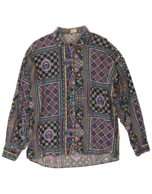 BENETTON Camisa Oversize Mujer IT 44 Medium Patchwork Multicolor