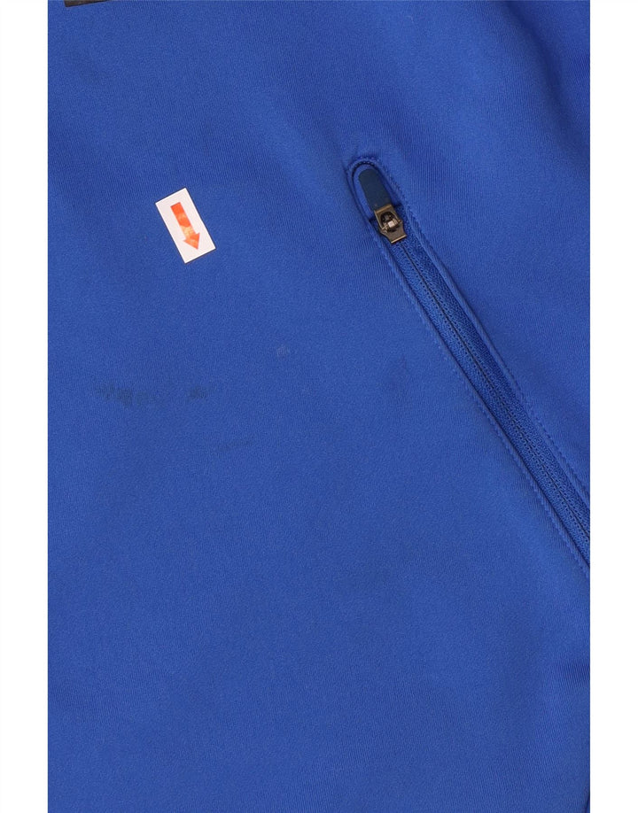 NIKE Boys Dri Fit Graphic Sudadera con capucha Jumper 8-9 años Pequeño Azul Poliéster