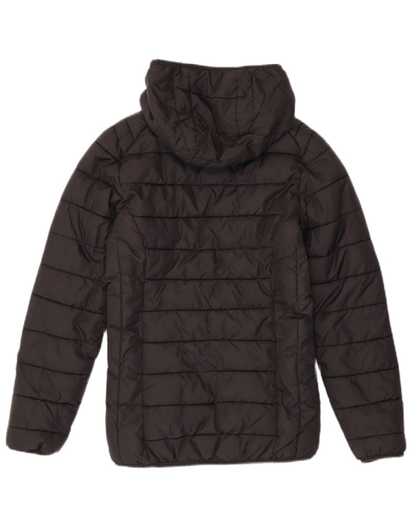 Ellesse Chaqueta reversible acolchada con capucha para mujer UK 6 XS Black Nylon