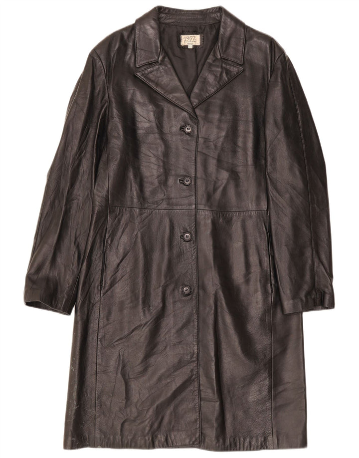 Chaqueta legendaria 1957 Abrigo de cuero para mujer IT 50 XL Negro