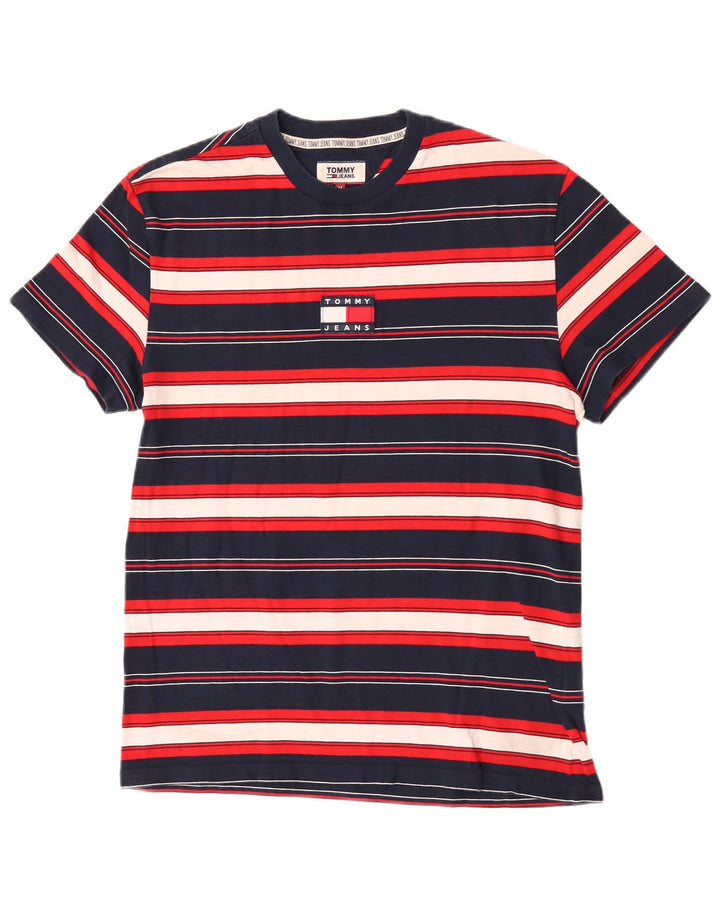 Tommy Hilfiger Camiseta de Manga Corta para Hombre Top Medium Multicolor Rayas