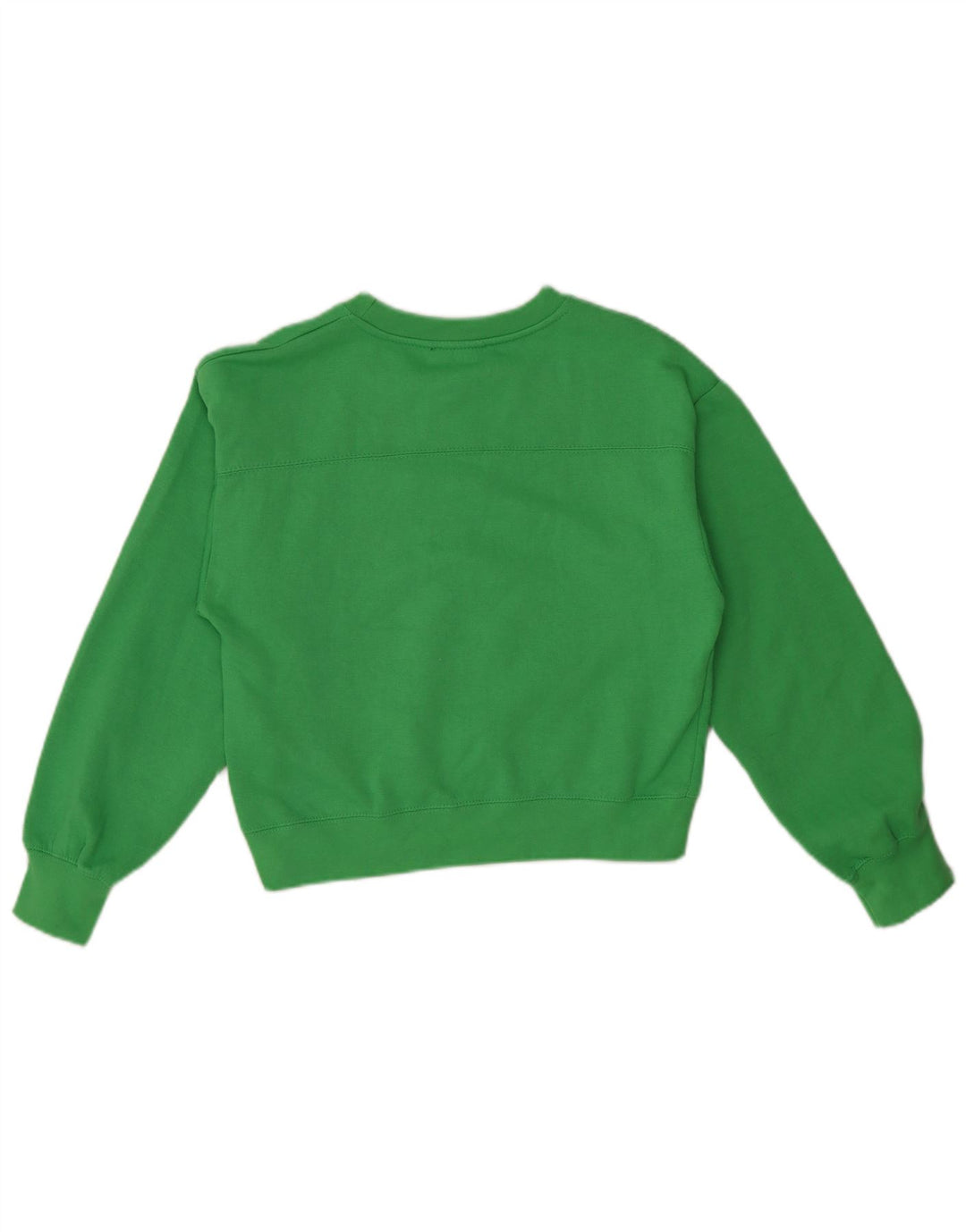 Zara Mujer Crop Sudadera Jumper UK 10 Small Verde Poliéster